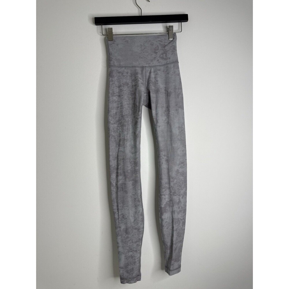 Lululemon Wunder Under Gray Marble Yoga Leggings Size 2 High Rise